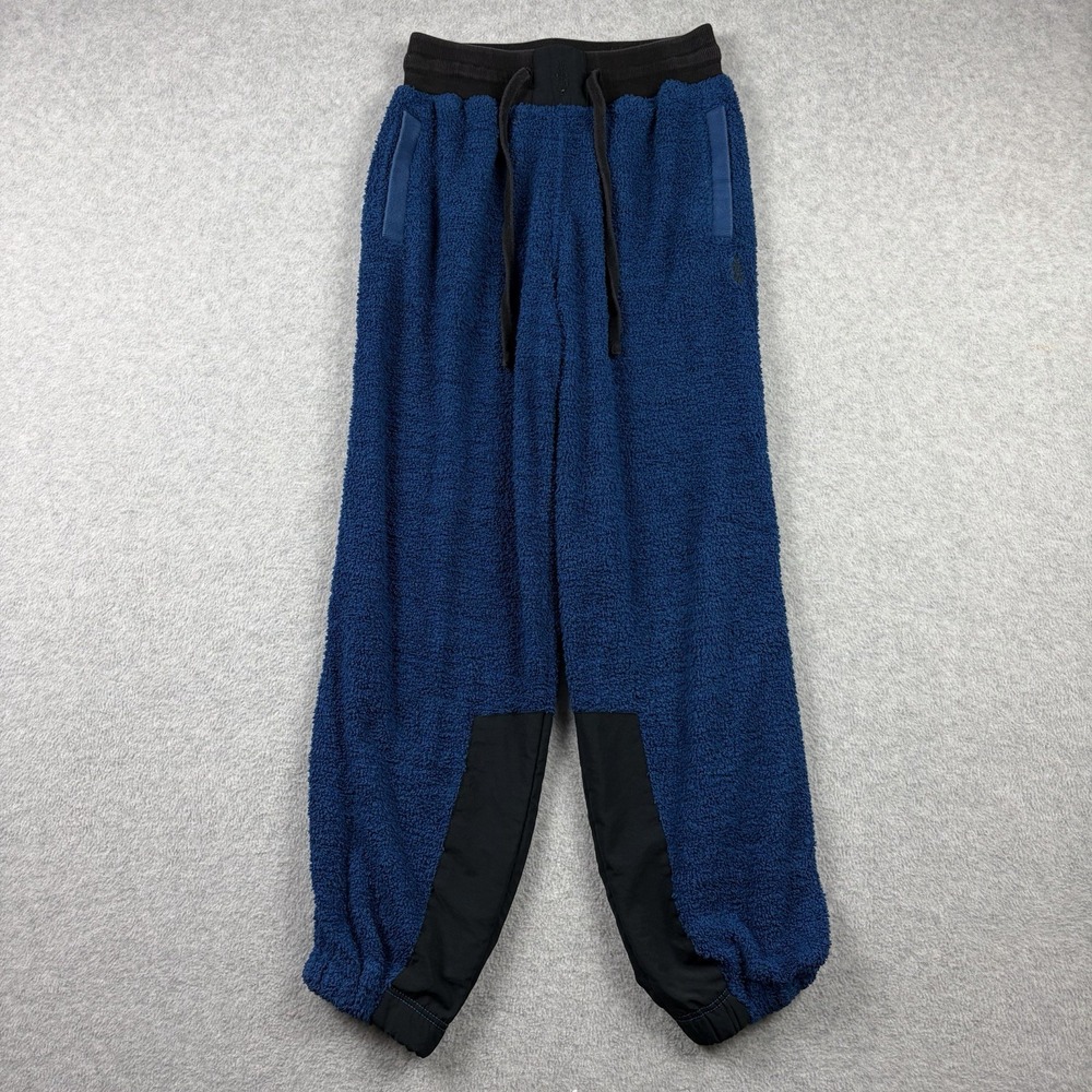 Free People Movement Pants XS Blue Cuddle Up Fuzzy Baggy Loose Sherpa Jogger